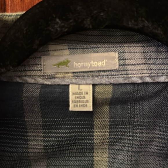 Horny Toad plaid soft women’s organic cotton shirt size large - Picture 2 of 5